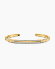Streamline® Cuff Bracelet in 18K Yellow Gold with Diamonds, 5.5mm