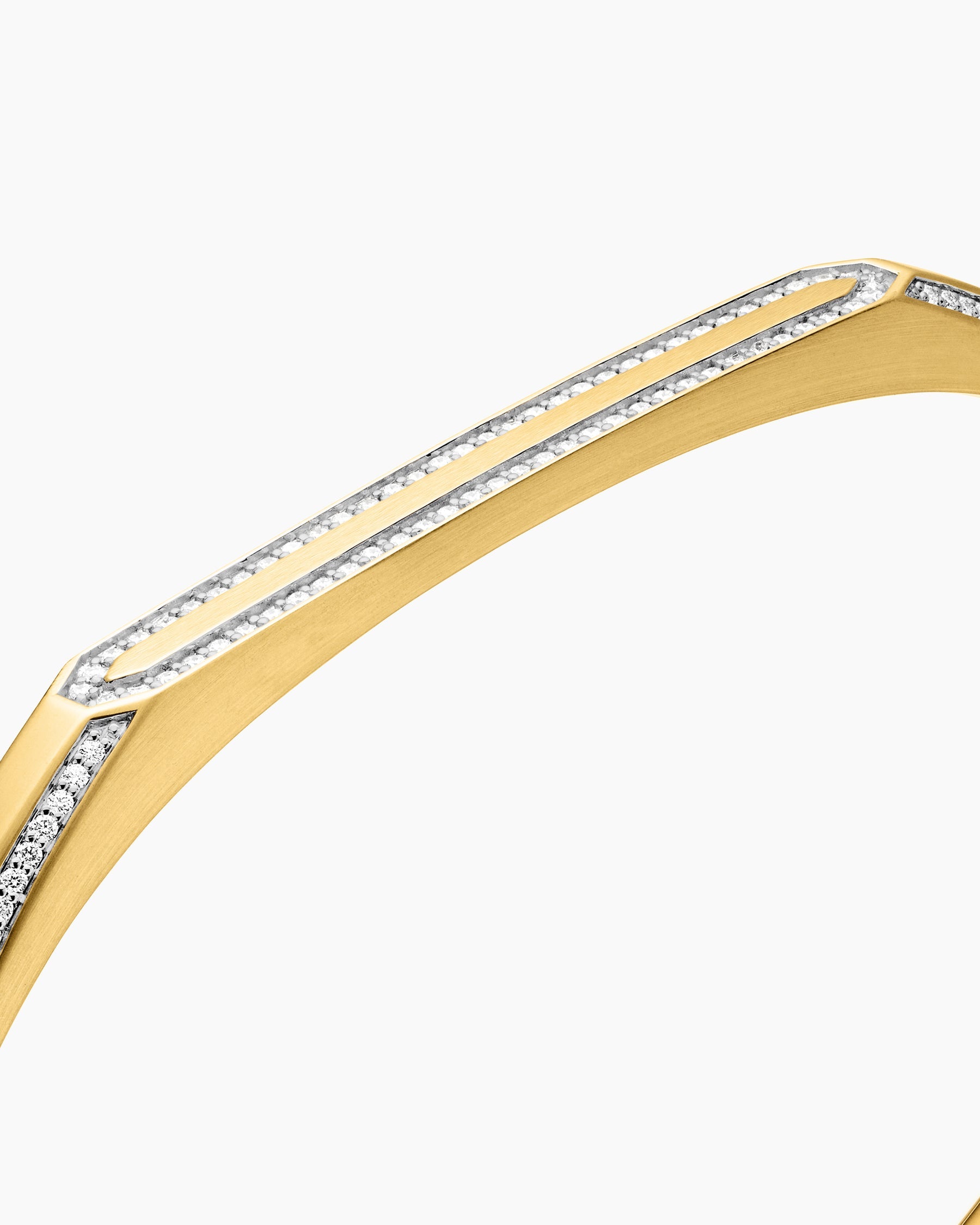 Streamline® Cuff Bracelet in 18K Yellow Gold with Diamonds, 5.5mm