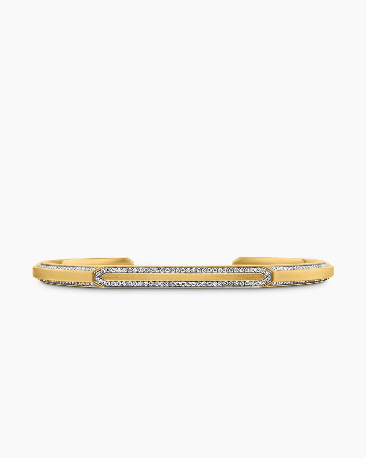 Streamline® Cuff Bracelet in 18K Yellow Gold with Diamonds, 5.5mm