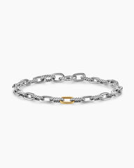 DY Madison® Chain Bracelet in Sterling Silver with 18K Yellow Gold, 6mm