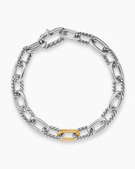 DY Madison® Chain Bracelet in Sterling Silver with 18K Yellow Gold, 8.5mm
