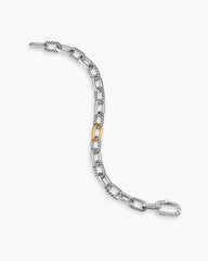 DY Madison® Chain Bracelet in Sterling Silver with 18K Yellow Gold, 8.5mm