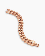 Curb Chain Bracelet in 18K Rose Gold, 18mm
