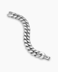Curb Chain Bracelet in Sterling Silver, 18mm