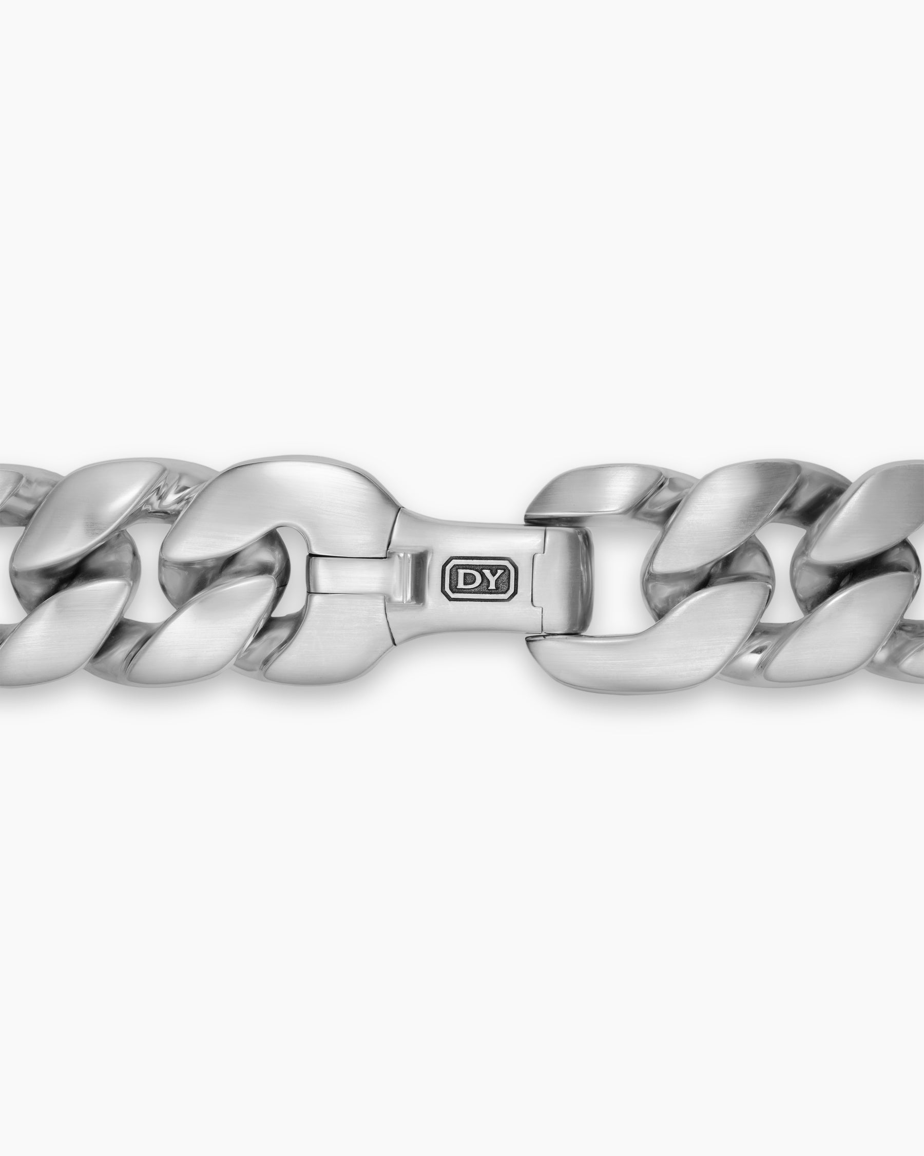 Curb Chain Bracelet in Sterling Silver, 18mm