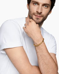 Streamline® Double Link Bracelet in 18K Yellow Gold, 8mm