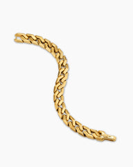 Curb Chain Angular Link Bracelet in 18K Yellow Gold, 11.5mm