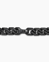 Curb Chain Angular Link Bracelet in Black Titanium, 11.5mm