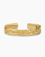 Waves Cuff Bracelet in 18K Yellow Gold, 12mm
