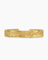 Waves Cuff Bracelet in 18K Yellow Gold, 12mm