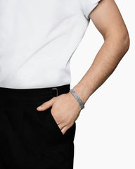 Waves Cuff Bracelet in Sterling Silver with 18K Yellow Gold, 12mm