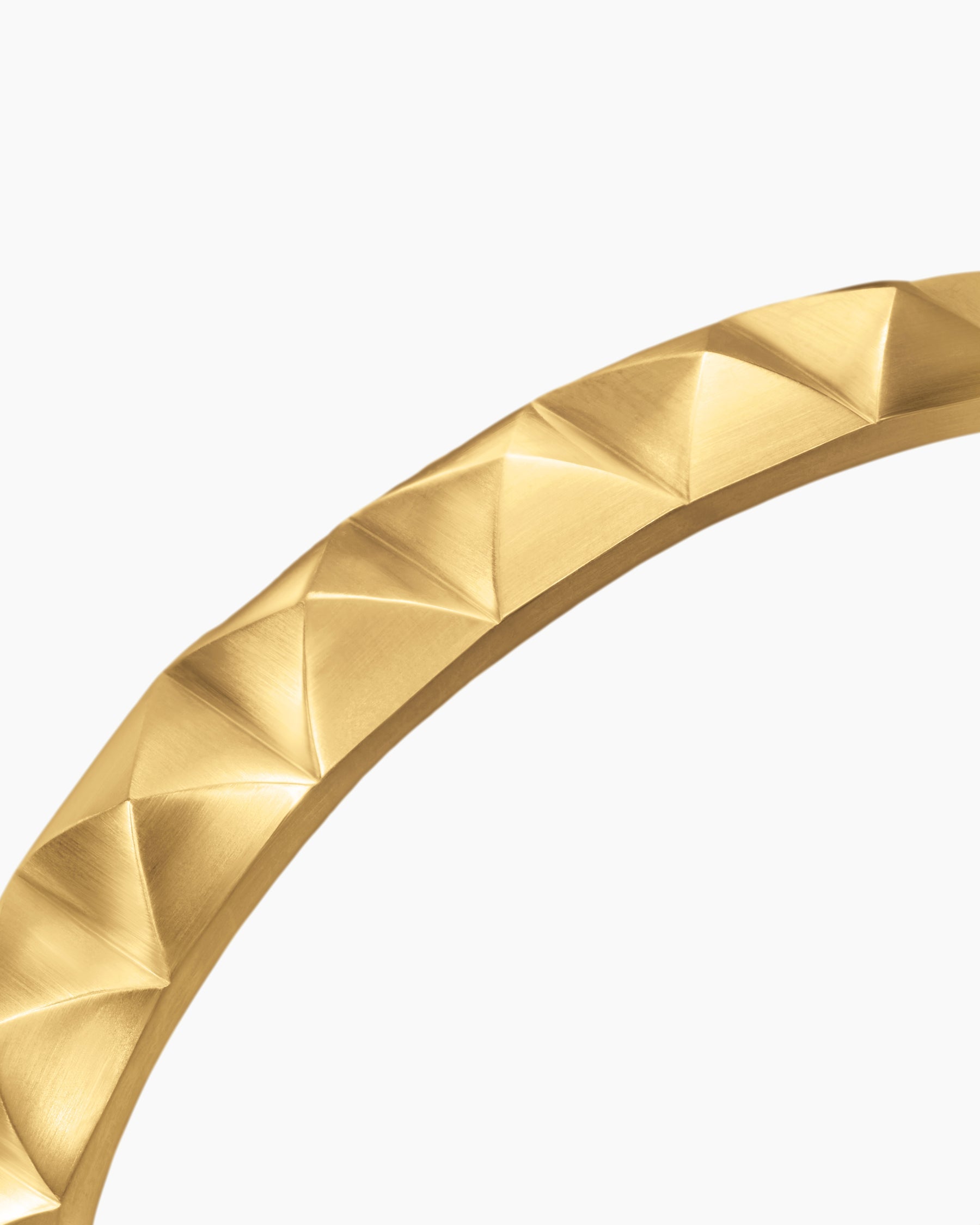 Pyramid Cuff Bracelet in 18K Yellow Gold, 9.3mm