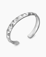 Pyramid Cuff Bracelet in Sterling Silver, 9.3mm