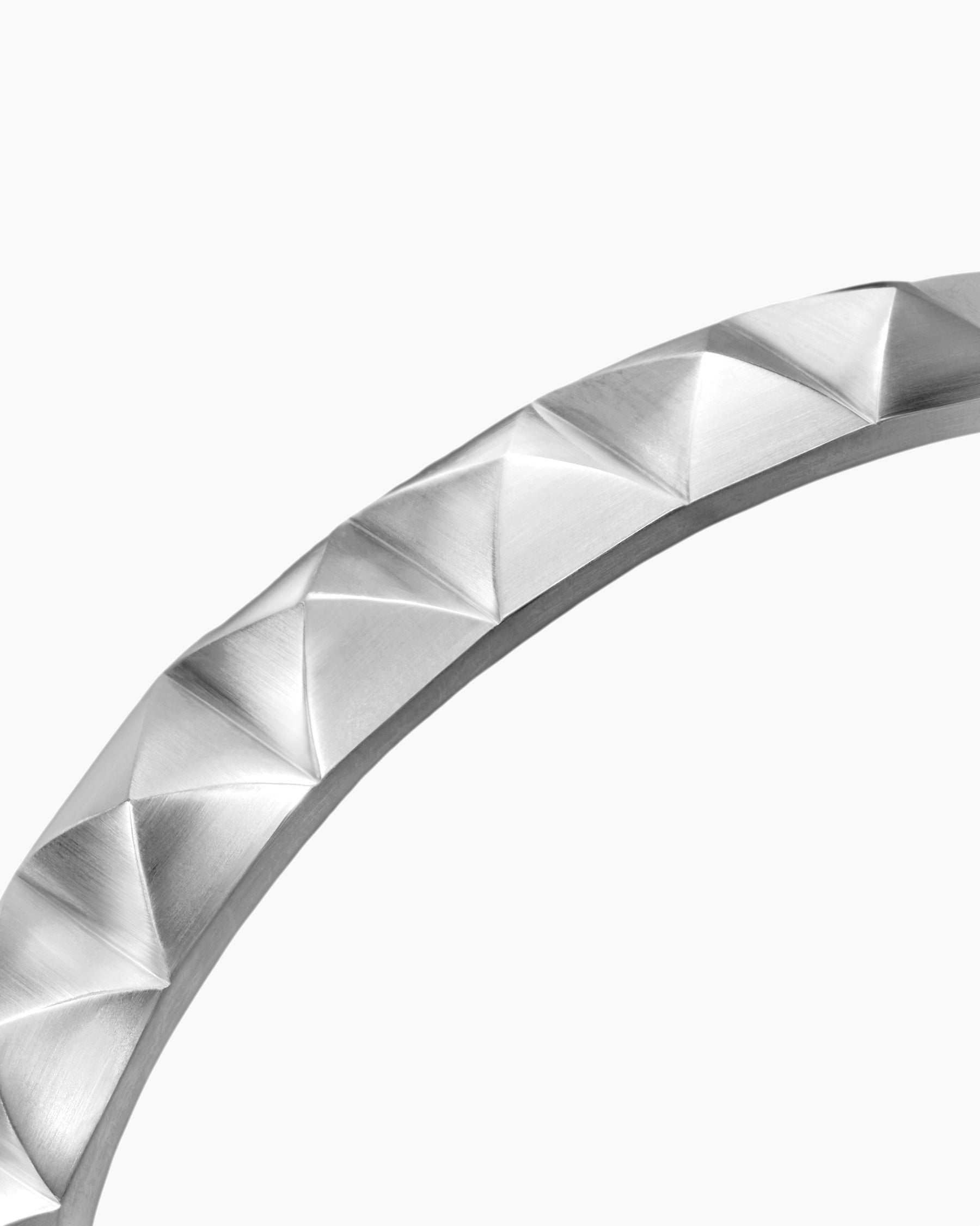 Pyramid Cuff Bracelet in Sterling Silver, 9.3mm