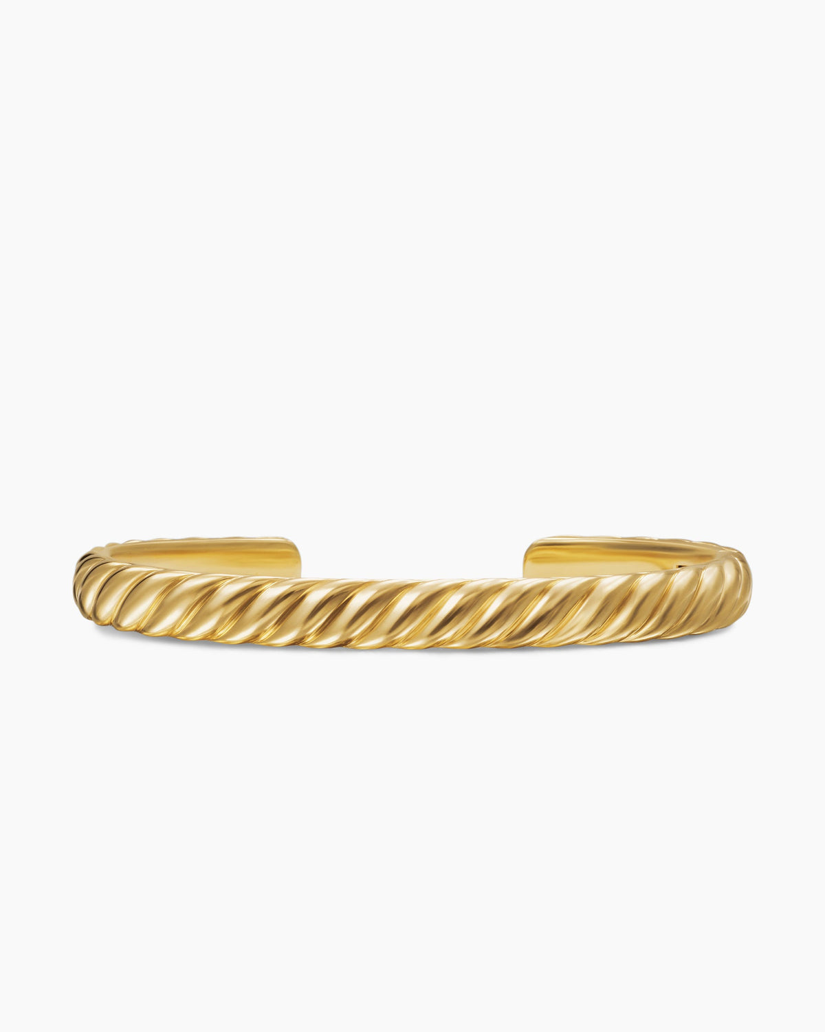 Sculpted Cable Cuff Bracelet in 18K Yellow Gold, 7mm