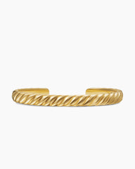 Sculpted Cable Cuff Bracelet in 18K Yellow Gold, 7mm