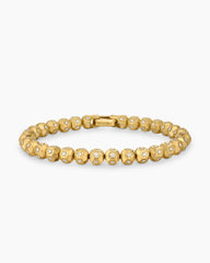 Spiritual Beads Faceted Bracelet in 18K Yellow Gold with Pavé Diamonds, 6mm
