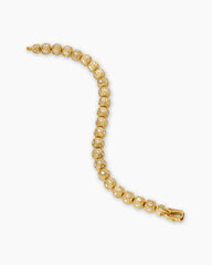 Spiritual Beads Faceted Bracelet in 18K Yellow Gold with Pavé Diamonds, 8mm