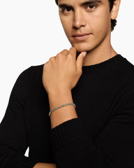 Spiritual Beads Bracelet in 18K Yellow Gold with Indicolite and Mandarin Garnet, 4mm