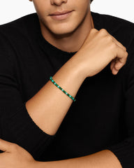 Spiritual Beads Bracelet in 18K Yellow Gold with Malachite and Turquoise, 4mm