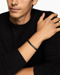 Chevron Cuff Bracelet in Black Titanium, 8mm