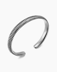Chevron Cuff Bracelet in Sterling Silver, 8mm