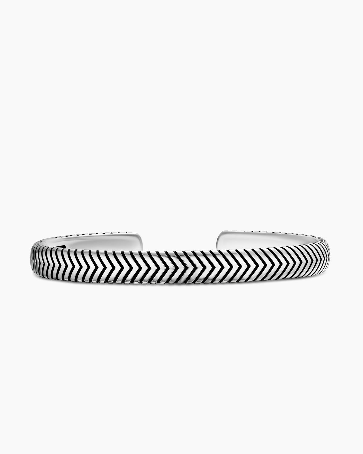Chevron Cuff Bracelet in Sterling Silver, 8mm