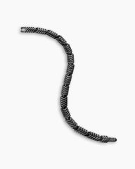 Chevron Link Bracelet in Black Titanium, 7.6mm