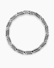 Chevron Link Bracelet in Sterling Silver, 7.6mm
