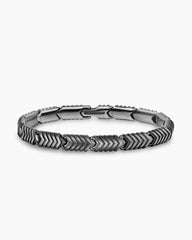 Chevron Link Bracelet in Titanium, 7.6mm