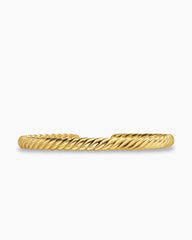 Cable Cuff Bracelet in 18K Yellow Gold, 6mm