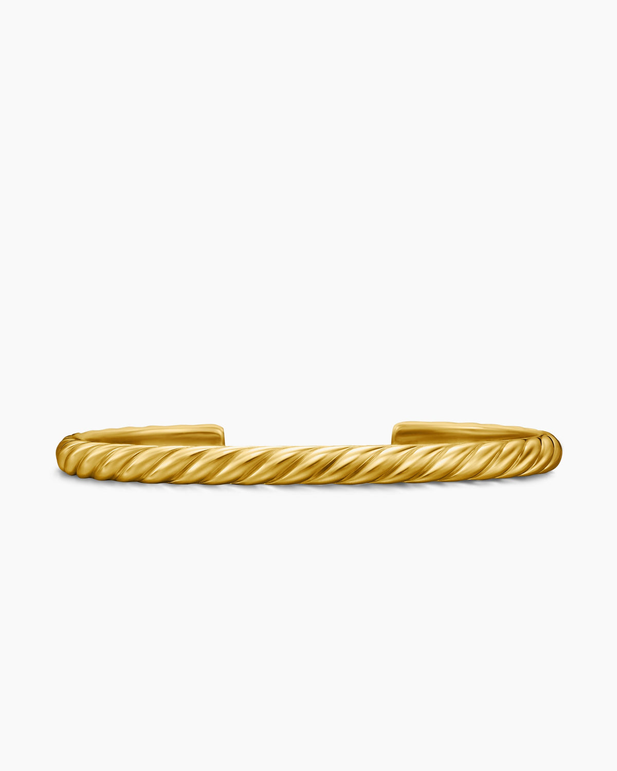 Sculpted Cable Cuff Bracelet in 18K Yellow Gold, 5.5mm