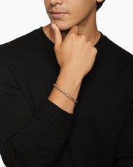 Sculpted Cable Cuff Bracelet in 18K Rose Gold with Cognac Diamonds, 5.5mm