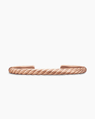 Sculpted Cable Cuff Bracelet in 18K Rose Gold, 5.5mm
