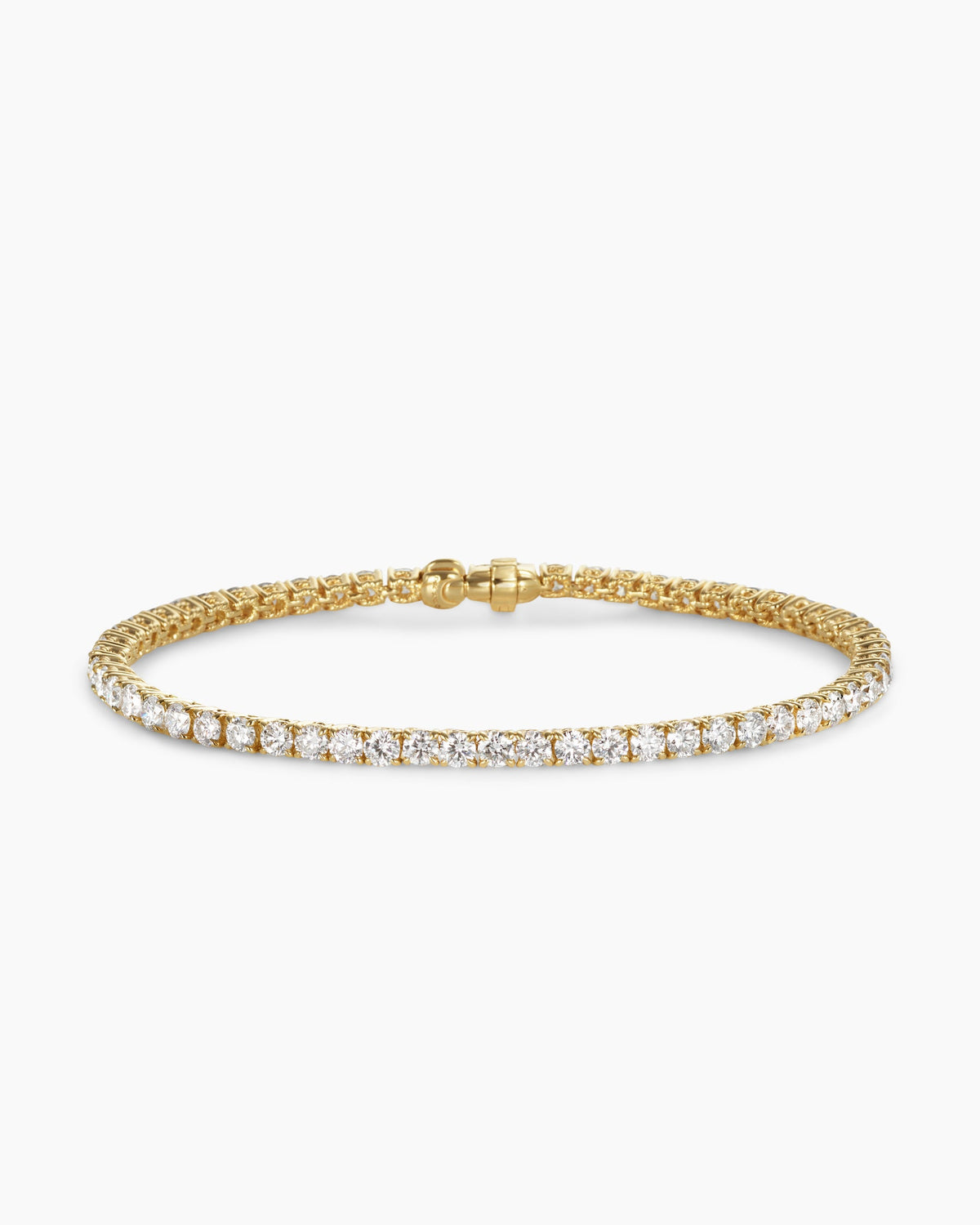 Tennis Bracelet in 18K Yellow Gold with Diamonds, 3mm