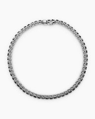 Tennis Bracelet in 18K White Gold with Black Diamonds, 3mm