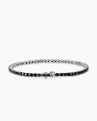 Tennis Bracelet in 18K White Gold with Black Diamonds, 3mm