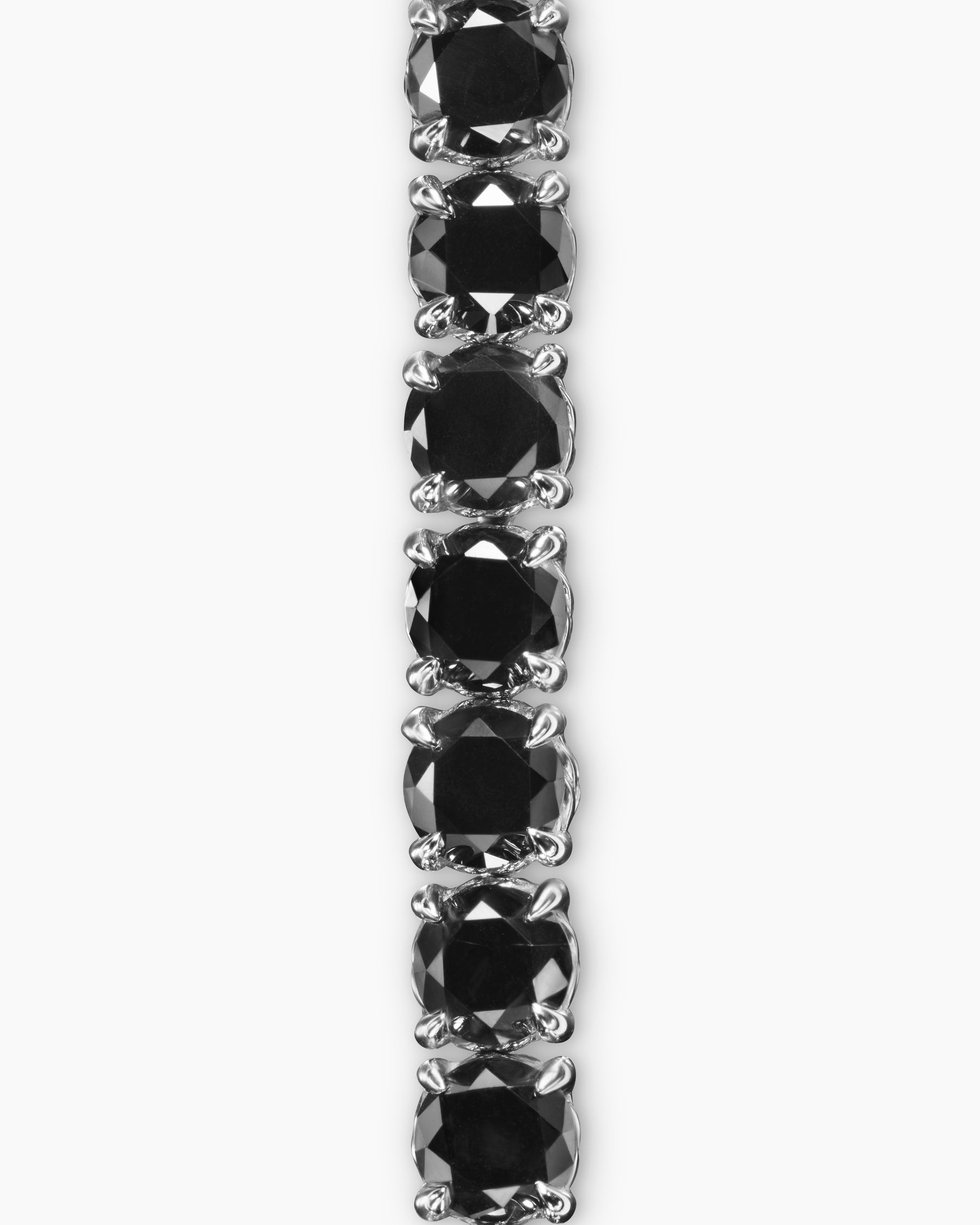 Tennis Bracelet in 18K White Gold with Black Diamonds, 3mm