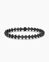 Armory® Link Bracelet in Black Titanium with Black Diamonds, 7.5mm