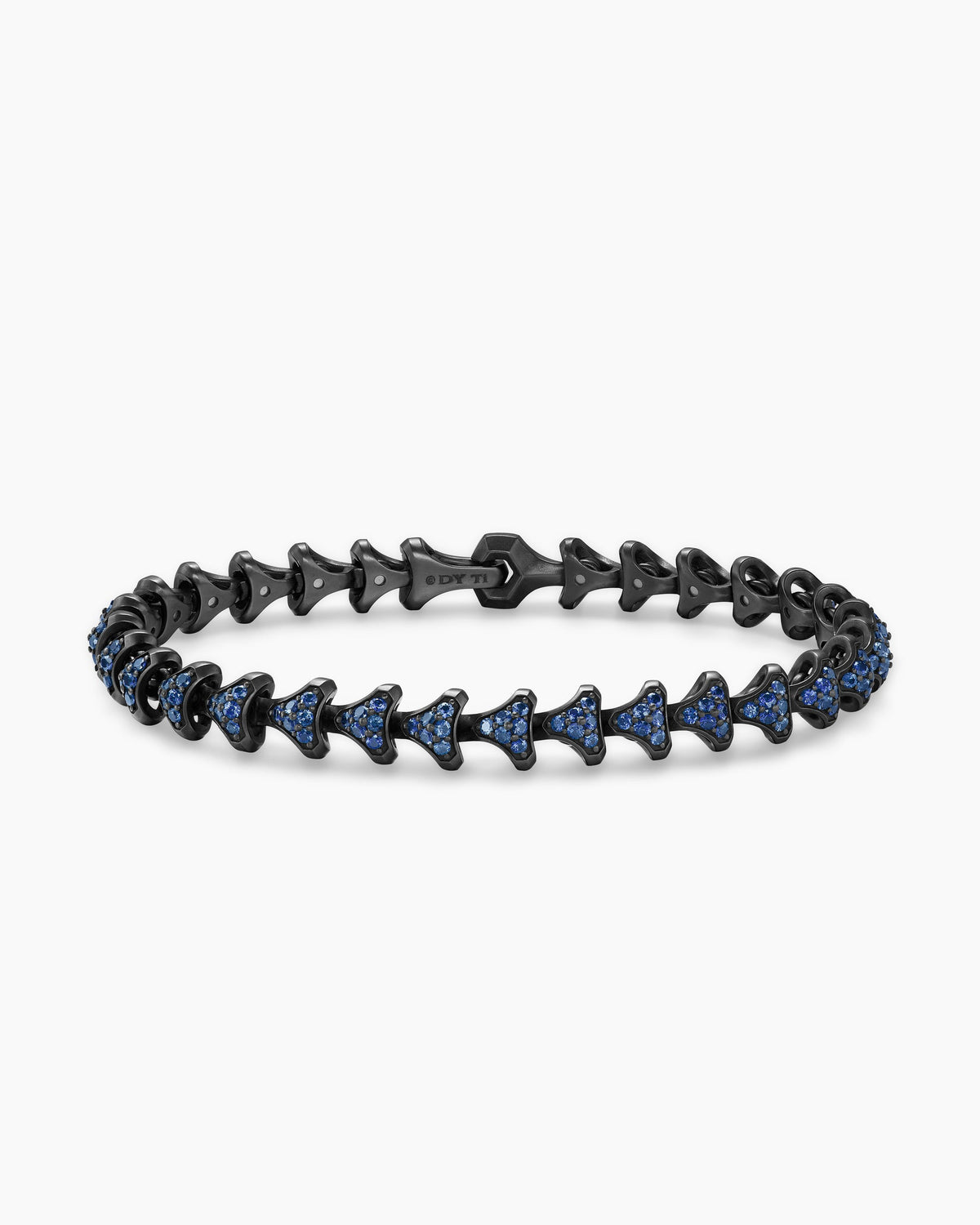 Armory® Link Bracelet in Black Titanium with Sapphires, 7.5mm