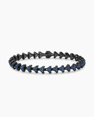 Armory® Link Bracelet in Black Titanium with Sapphires, 7.5mm