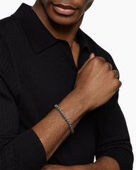 Armory® Link Bracelet in Sterling Silver with Black Diamonds, 7.5mm