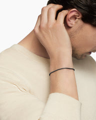 Box Chain Bracelet with Stainless Steel and Sterling Silver, 2.7mm