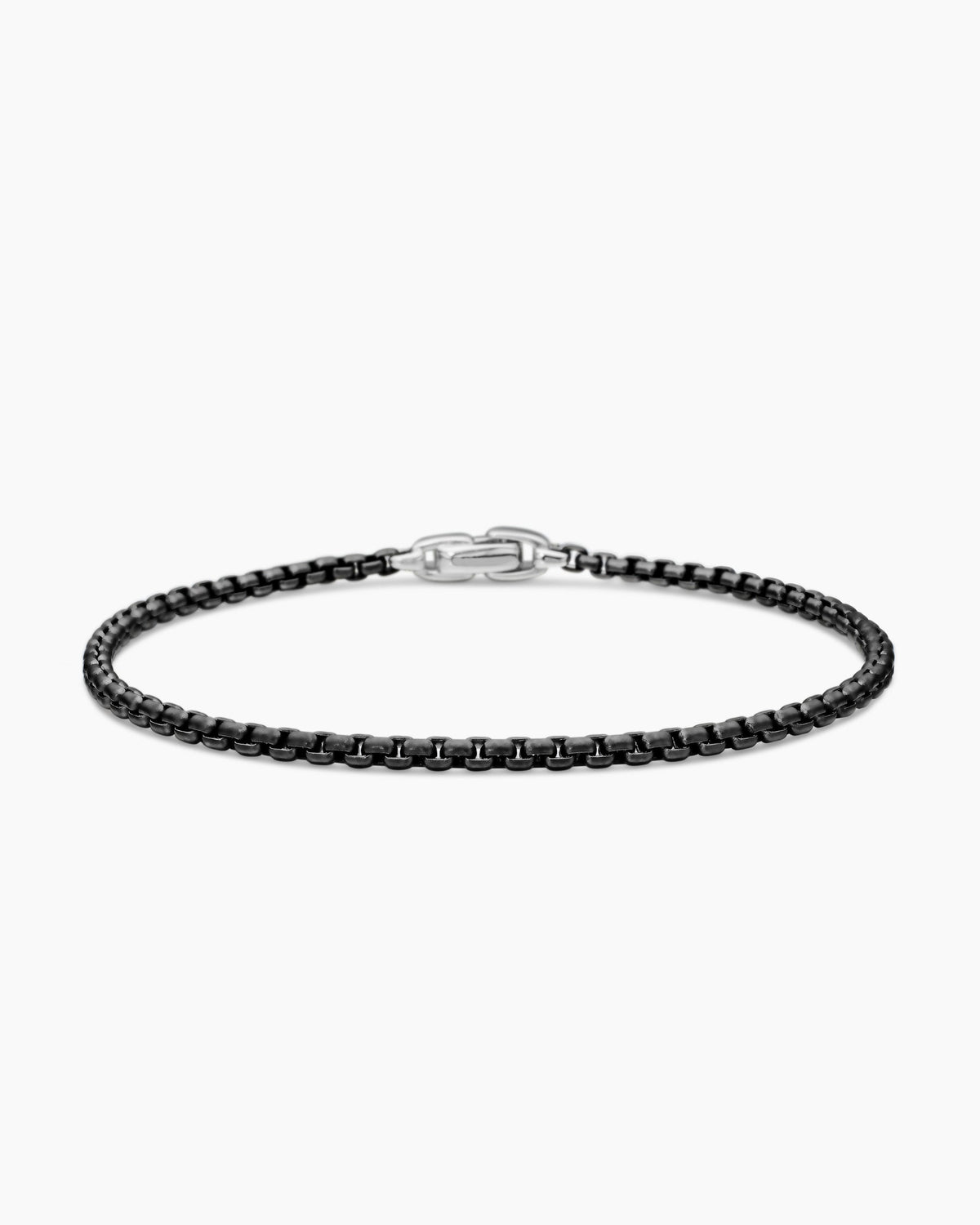 Box Chain Bracelet with Stainless Steel and Sterling Silver, 2.7mm