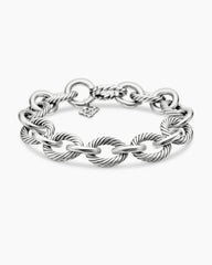 Oval Link Chain Bracelet in Sterling Silver, 12mm