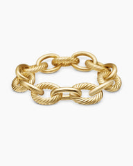 Oval Link Chain Bracelet in 18K Yellow Gold, 17mm