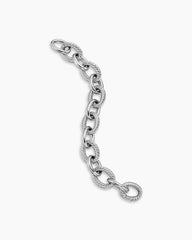 Oval Link Chain Bracelet in Sterling Silver, 17mm
