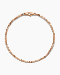Box Chain Bracelet in 18K Rose Gold, 2.7mm