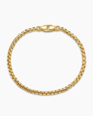 Box Chain Bracelet in 18K Yellow Gold, 3.4mm
