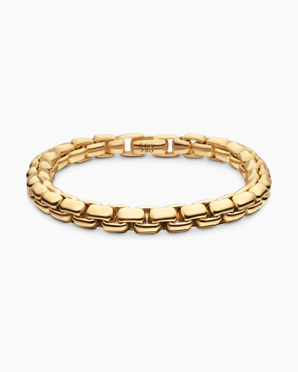 Box Chain Bracelet in 18K Yellow Gold, 7.3mm